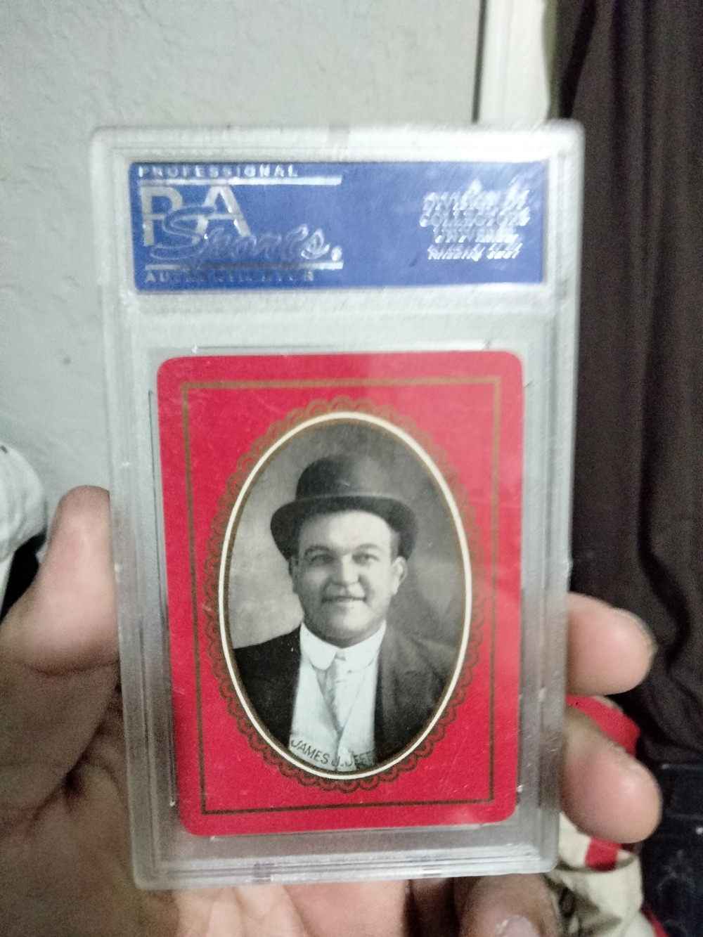 1909 James Jeffries Playing Cards 9 OF Spades PSA 8